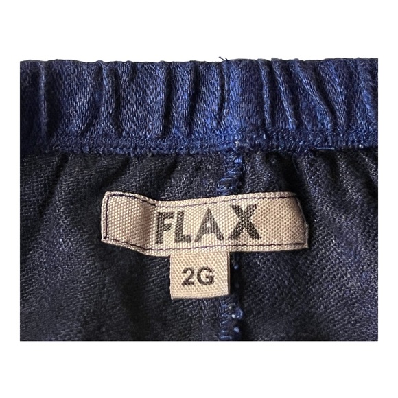 New FLAX Linen Flood Pants 2G 2X Sapphire Blue Melange - Picture 4 of 6